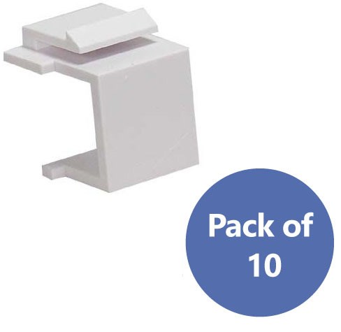 4Cabling Keystone Blank Inserts-White Pack Of 10