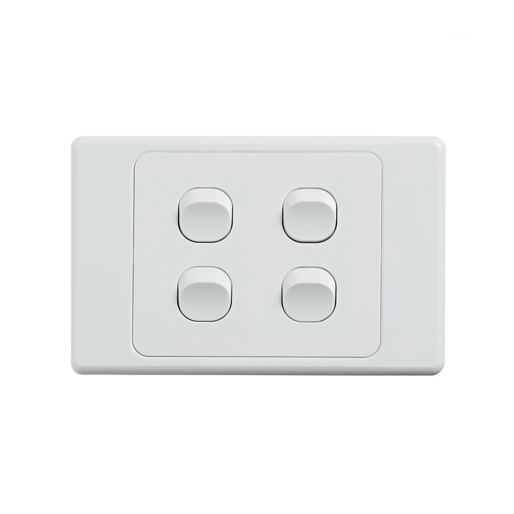 4Cabling 4C | Ultima 4 Gang Switch 250V 16Ax - Horizontal