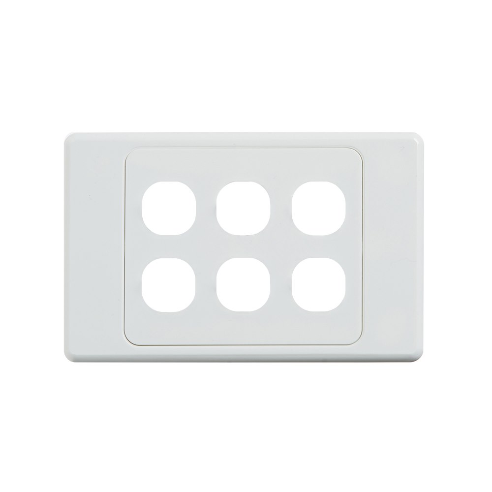 4Cabling 4C | Ultima 6 Gang Switch Cover - White