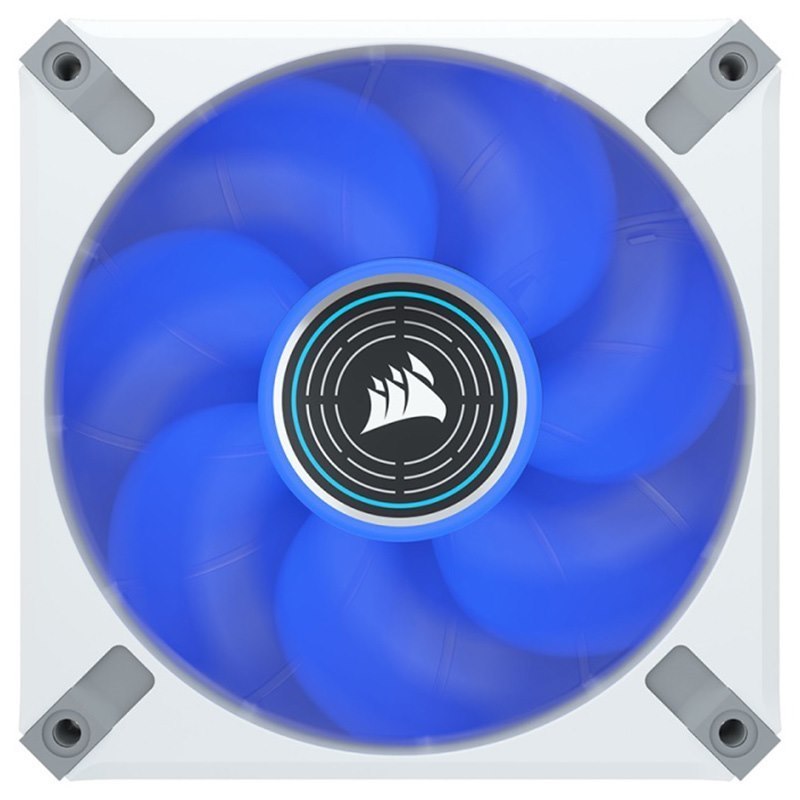 Corsair ML Elite Series, ML120 Led Elite White, 120MM Magnetic Levitation Blue Led Fan With AirGuide, Single Pack
