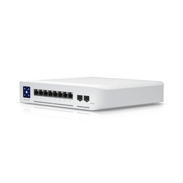 Ubiquiti UniFi USW-Enterprise-8-PoE | UniFi Switch Enterprise 8 Port PoE+ 8x2.5GbE 2X 10G SFP+ Ports, Managed Layer 3 Switch