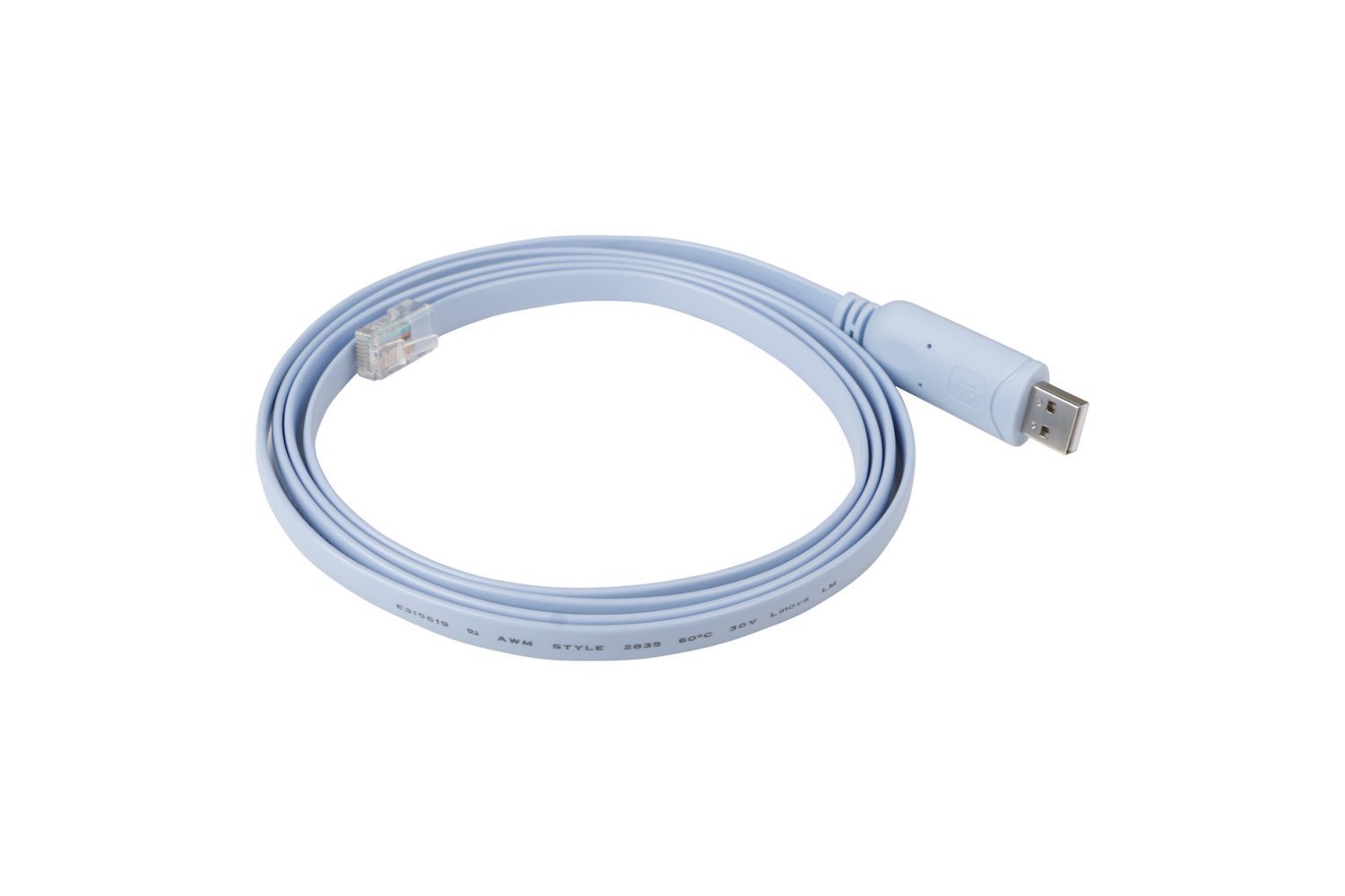 4Cabling 1.8M Console Cable Usb To RJ45 | 1.8M Usb 2.0 Full Speed Compatible | Light Blue