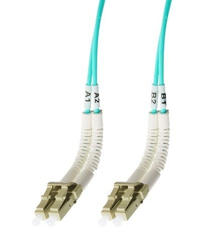 4Cabling 4Ca Cab Lc-Lc-Om4-Multi-Mode-Fibre-Optic-1M-Aqua