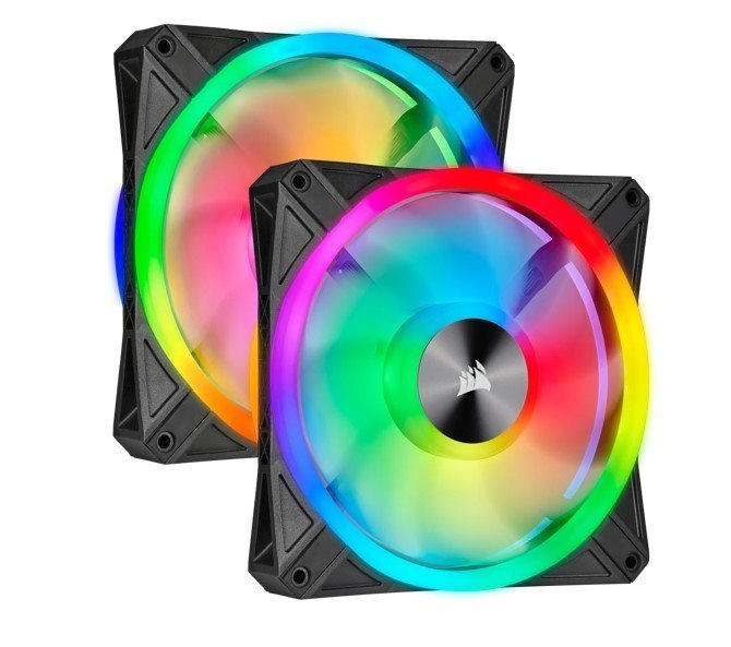 Corsair White QL120 RGB, 120MM RGB Led Fan, Triple Pack With Lighting Node Core