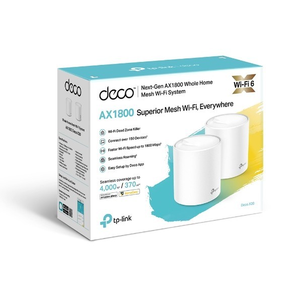 TP-Link Deco X20 Wi-Fi 6 IEEE 802.11ax Ethernet Wireless Router