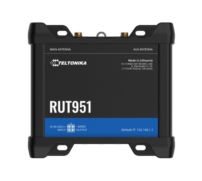 Teltonika Rut951 Industrial Cellular Router, 4G Lte (Cat 4), Dual Sim,Wi-Fi, Automatic Wan Failover, Psu Included