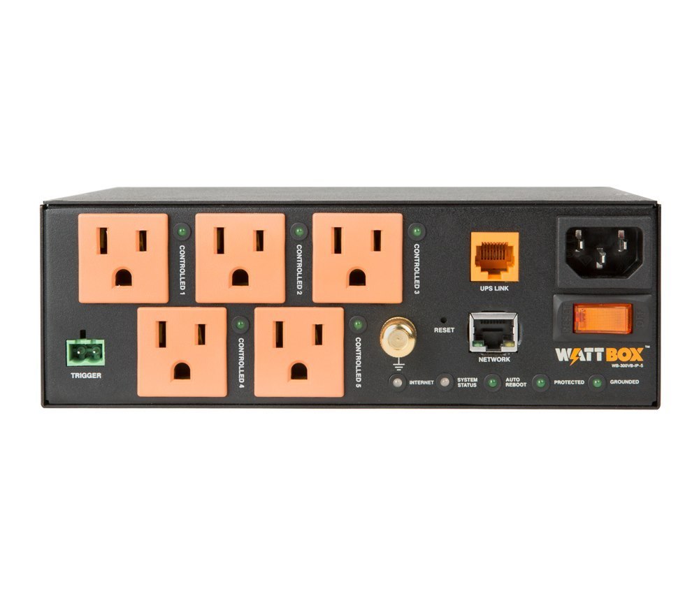 WattBox® IP Power Conditioner (VersaBox) with OvrC Home | 5 Controlled Outlets