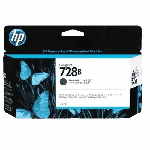 HP 728B Original Inkjet Ink Cartridge - Single Pack - Matte Black - 1 Pack
