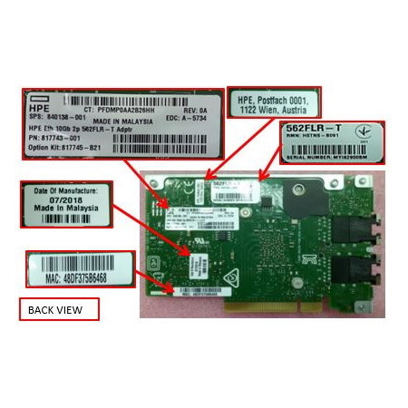 HPE 562FLR-T 10Gigabit Ethernet Card for Server - 10GBase-T - FlexibleLOM