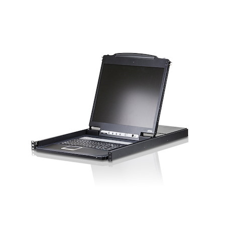Aten 8 Port Single Rail LCD KVM Switch 19' LCD-Backlit LCD Monitor, TouchPad, Ps/2-Usb Vga 1Ru Rackmount (3PL)