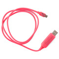 Generic Astrotek 1M Led Light Up Visible Flowing Micro Usb Charger Data Cable Pink Charging Cord For Samsung LG Android Mobile Phone