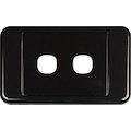 Digitek 2 Way Australian Style Wall Plate Black