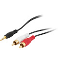 Pro2 Stereo 3.5MM Jack To 2 X Red White Rca 2M