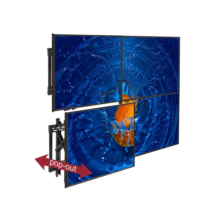 4Cabling Landscape Pop-Out Video Wall Mount Bracket
