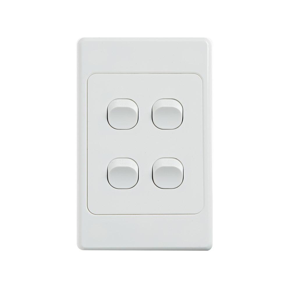 4Cabling 4C | Ultima 4 Gang Switch 250V 16Ax - Vertical