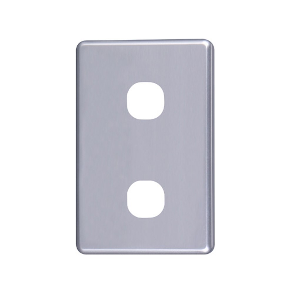4Cabling 4C | Classic 2 Gang Switch Cover - Silver