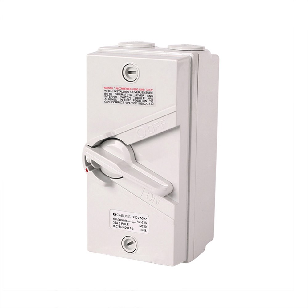 4Cabling 4C | Weatherproof Isolator 2 Pole Ip66 250V 35A
