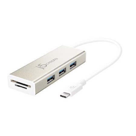 J5create JCH347 Usb-C 3-Port Usb-A Hub With SD &Amp; Micro SD Card Reader