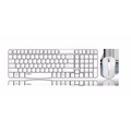 Rapoo X1800S 2.4GHz Wireless Optical Keyboard Mouse Combo Black - 1000Dpi Nano Receiver 12M Battery (White)