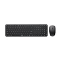 Rapoo Wireless Optical Mouse & Keyboard Black - 2.4G Connection, 10M Range, Spill-Resistant, Retro Style Round Key Cap, 1000Dpi - Black