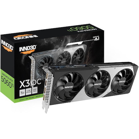 Inno3d nVidia GeForce RTX 5060 Ti Twin X3 Oc 16GB GDDR7, 2602MHz Boost Clock, Ram 28Gbps, 3xDP, 1xHDMI