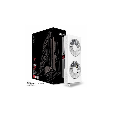XFX Swift Amd Radeon RX 9060XT Oc White Dual Fan Gaming Edition With 16GB GDDR6 Hdmi 2xDP, Amd Rdna™ 4 (RX-96TSW16WBQ)