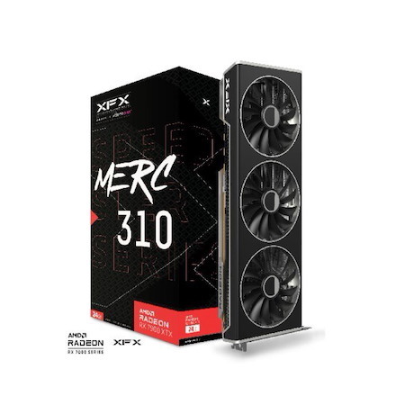 XFX Speedster Merc310 Amd Radeon™ RX 7900XTX Black Gaming Graphics Card With 24GB GDDR6, Amd Rdna™ 3 (Rx-79Xmercb9)