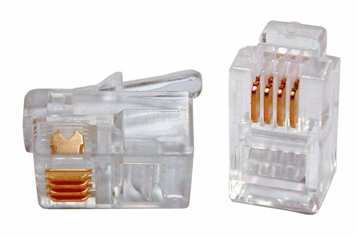 4Cabling RJ11 4P4C Crimp Plugs 10 Pack