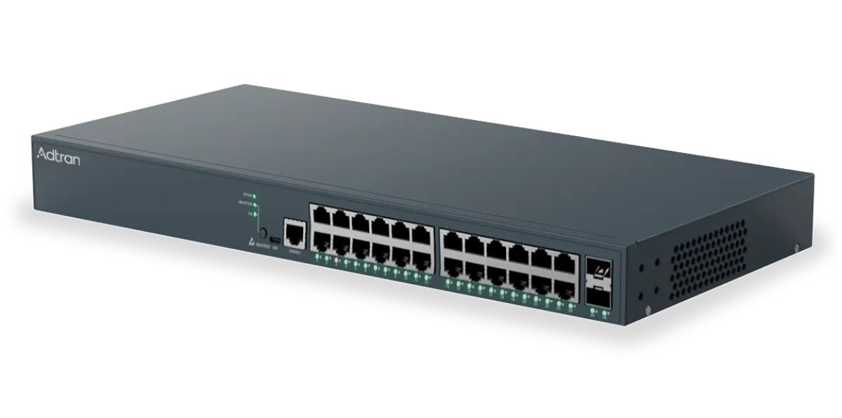 Managed Switch 24-Port GbE PoE+ (370W PoE Budget) - Provides (24) RJ-45 GbE 802.3at PoE+ Ports, (4) SFP+ 1GbE/10GbE Ports, Layer 3 Lite