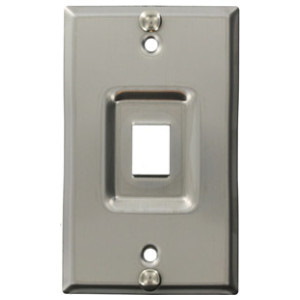 FP-1G-1(WR)-SS - Single Gang Wall-Phone Single-Port Recessed Faceplate (Stainless Steel)