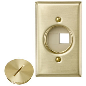 FJA-1G-2-BR - Dual Outlet Floor Jack Assembly (Brass)