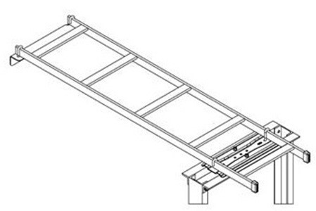 11911-709 - Cable Runway Wall to Rack Kit - 9"W x 54"L - Black