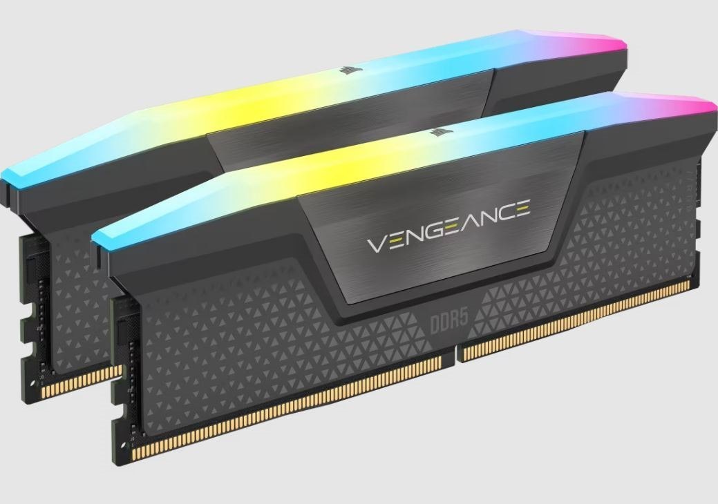 Corsair Vengeance RGB RAM Module for Desktop PC, Motherboard - 64 GB (2 x 32GB) - DDR5-6000/PC5-48000 DDR5 SDRAM - 6000 MHz - CL30 - 1.40 V