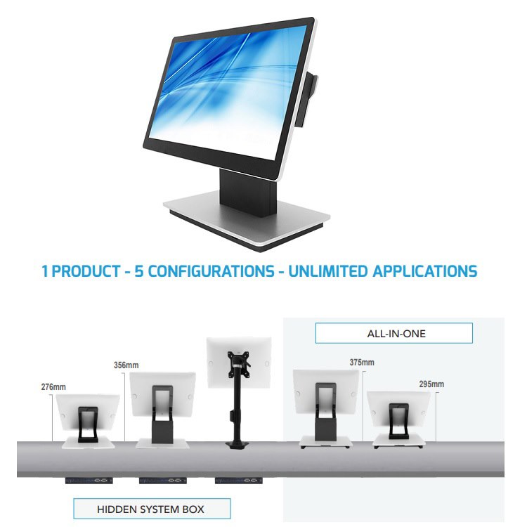 Element CA850 PoS Terminal, Intel i3 Processor, 8GB RAM, 128GB Storage, 15.6" Display, Grey/Silver, Windows 10