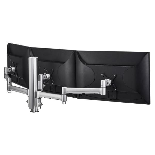 Atdec Awm Triple Monitor Arm Solution - 710MM &Amp; 130MM Articulating Arms - 400MM Post - Bolt - Silver
