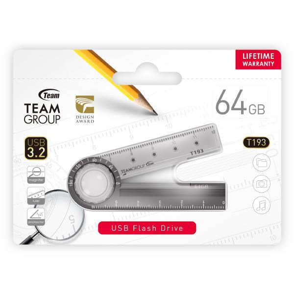 Team 193 Usb3.2 Multifunction Flash Drive 64GB, Magnifier, Ruler, Protractor