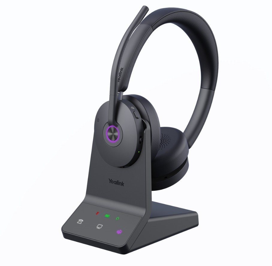 Yealink WH68 Dual Teams Dect & Bluetooth Hybrid Wireless Technology, 4-Mic Hybrid Anc, 4-Mic Noise Cancellation, All-Day-Wearing Comfort