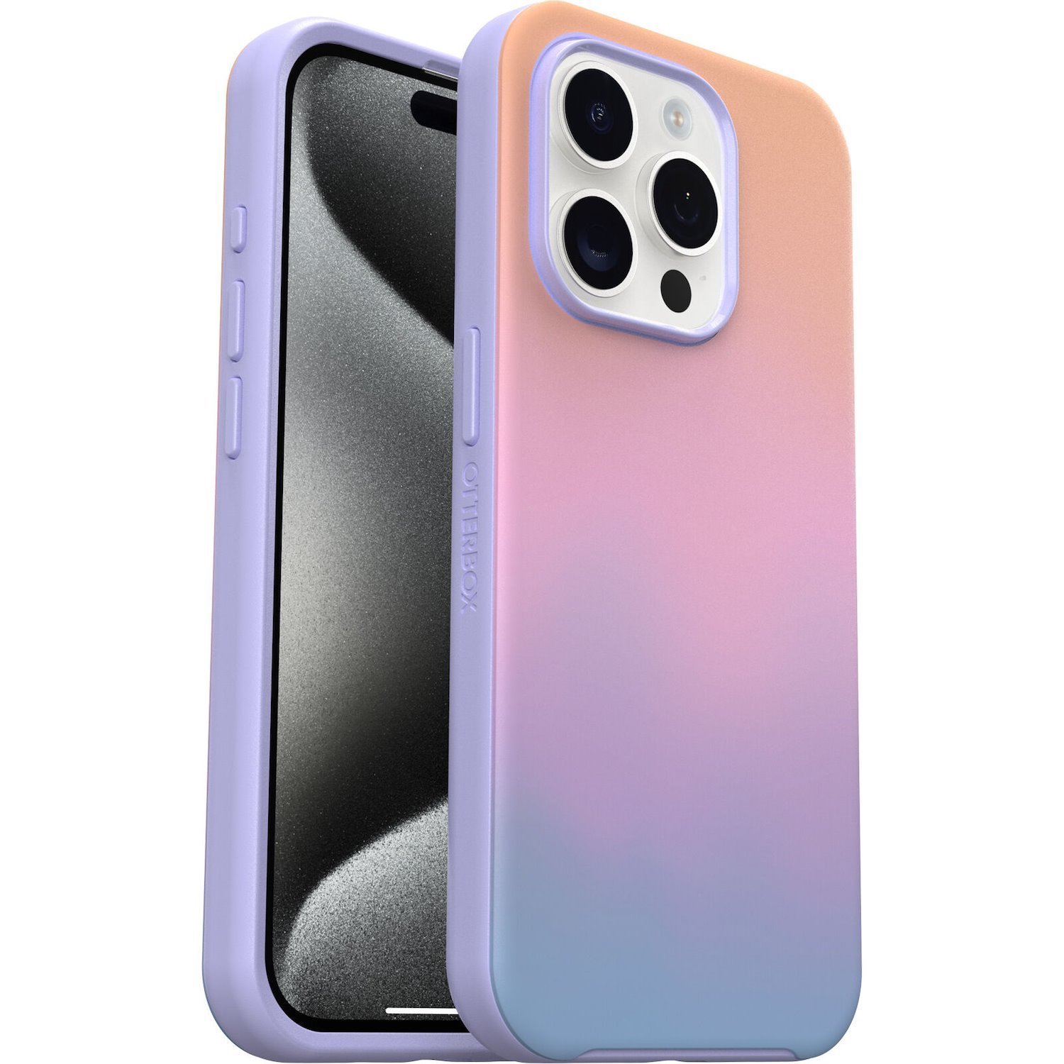 OtterBox Symmetry Case for Apple iPhone 15 Pro Smartphone - Sunset Ombre