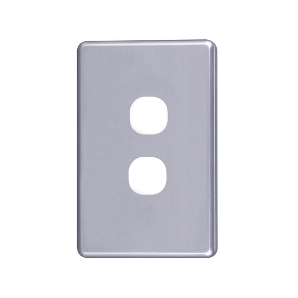 4Cabling 4C | Classic 2 Gang Switch Cover - Silver