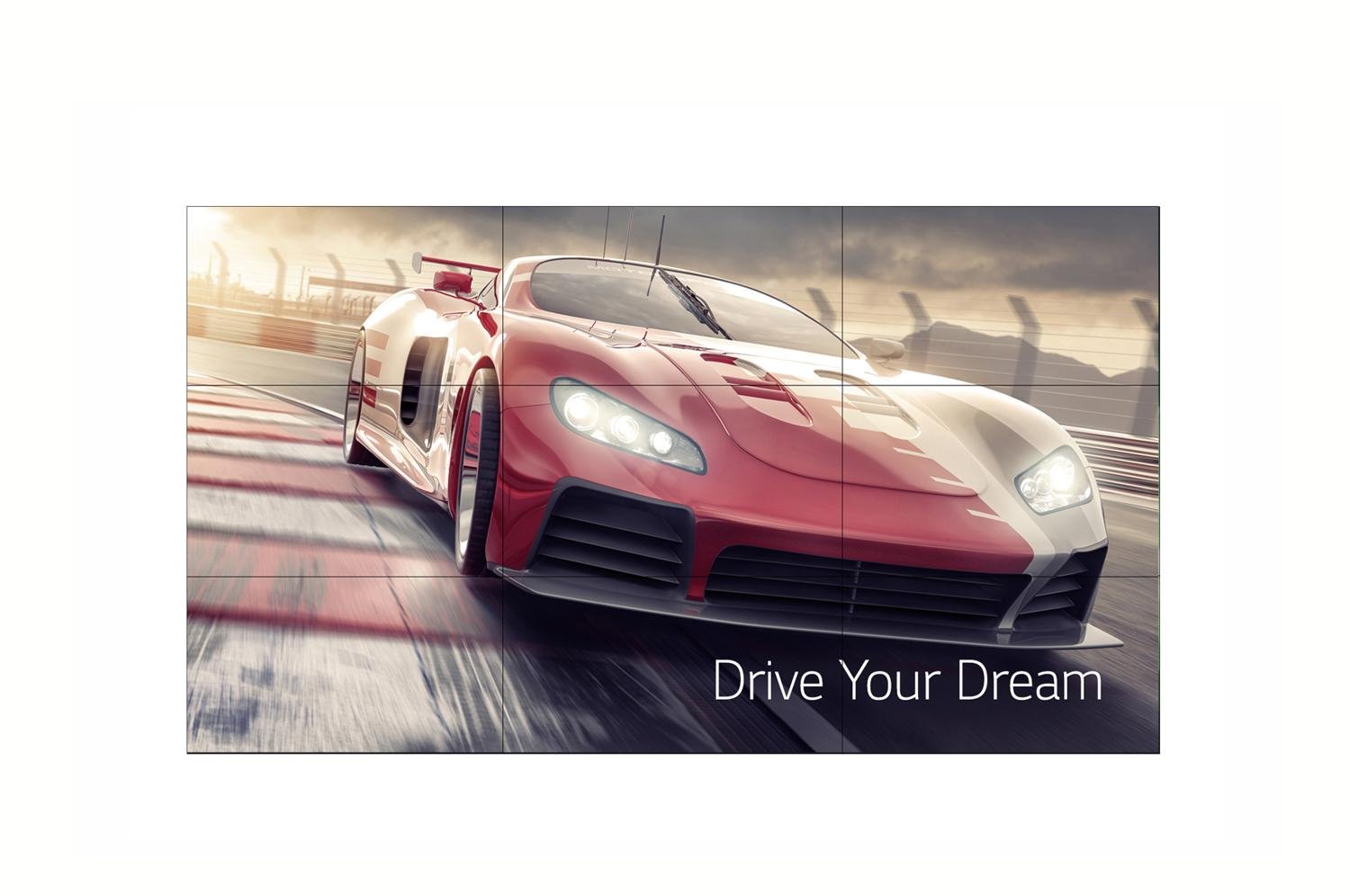 LG Video Wall (VM5J) 55" FHD Led, 500Nits, Hdmi, Dvi, DP, Bezel(1.3Mm T/L,0.44MM R/B), 3YR