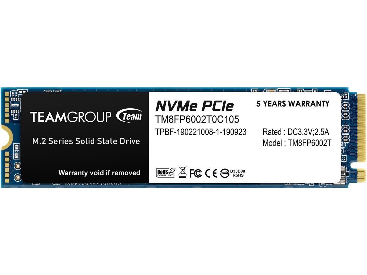 Teamgroup MP33 M.2 2280 2TB Pcie 3.0 X4 With Nvme 1.3 3D Nand Internal Solid ST