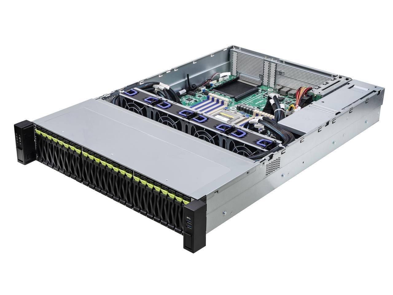 ASRock 2U24e2s-Rome 2U Rackmount Storage Server Barebone 24 Nvme Bays And 2 Bays Sata/S