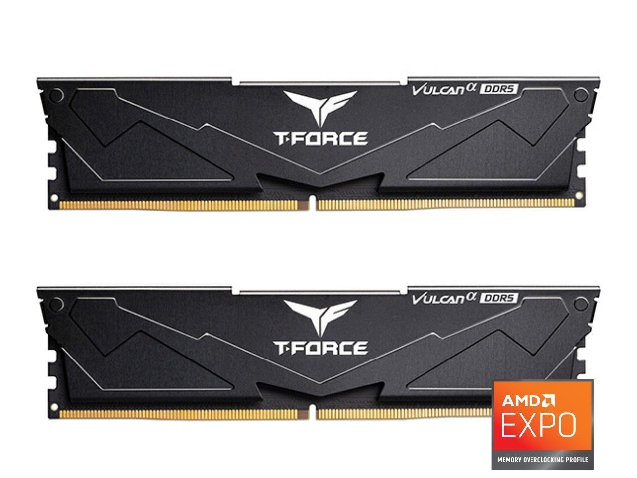Teamgroup T-Force Vulcan Alpha 32GB (2X16GB) PC Ram DDR5 5600 (PC5 44800) Deskto