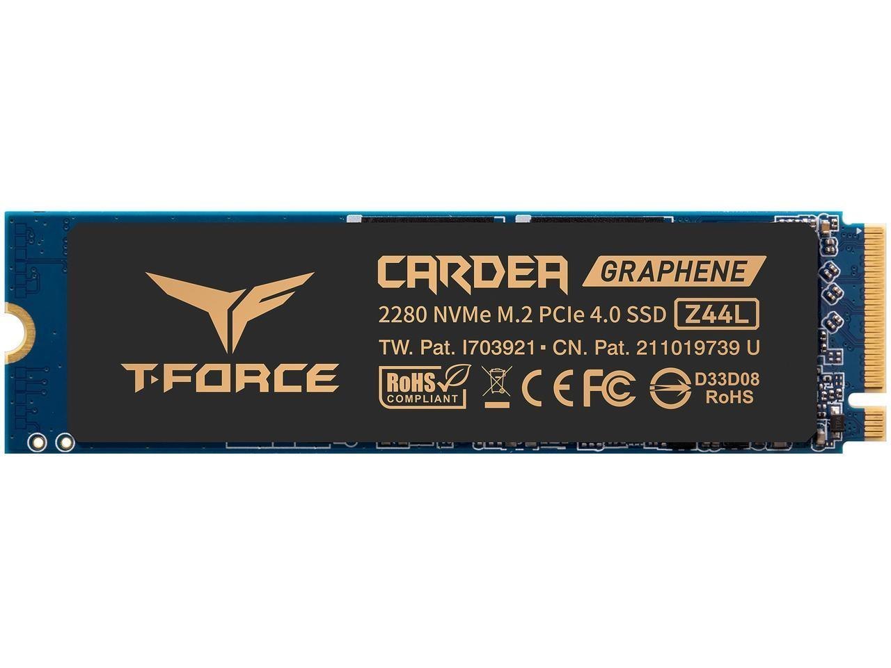 Team T-Force Cardea Z44L M.2 2280 250GB Pcie Gen 4.0 X4 Nvme 1.4 Internal SSD Retail