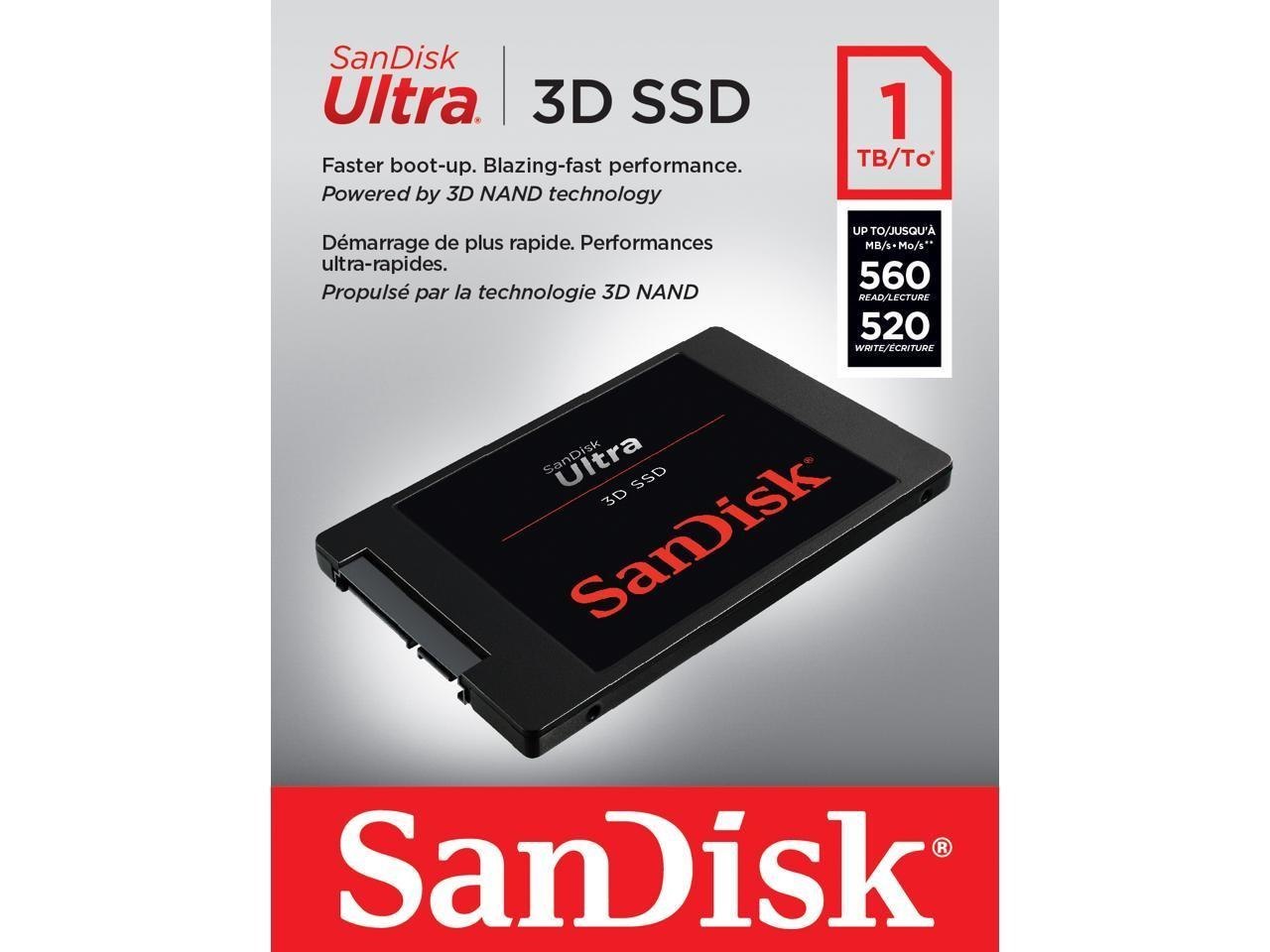 Sandisk Solid State Drive Ultra 3D, 1TB