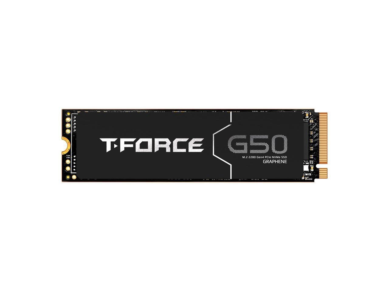 Team Group T-Force G50 M.2 2280 512GB PCIe 4.0 X4 With NVMe 1.4 TLC Internal Solid State Drive (SSD) Tm8ffe512g0c129