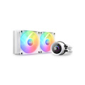 NZXT Kraken RGB 240MM - RL-KR240-W1- Aio RGB Cpu Liquid Cooler - LCD Display - 2 X F120RGB Core Fans Radiator Fans White Lga 1700 / Am5 Compatible