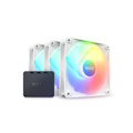 NZXT F120 RGB Core Fan - RF-C12TF-W1 - 120MM Hub-Mounted RGB Fan - Sublime RGB Lighting - PWM Control - Triple