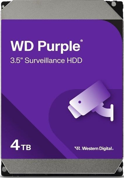 Western Digital 4TB WD Purple Surveillance Internal Hard Drive HDD - SATA 6 Gb/s, 256 MB Cache, 3.5" - WD43PURZ
