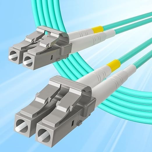 Fiber Patch Cable - LC to LC OM3 10Gb/Gigabit Multi-Mode Duplex 50/125 LSZH Fiber Optic Cord for SFP Transceiver, Computer Fiber Networks and Fiber Test Equipment, 10-Meter(33ft)